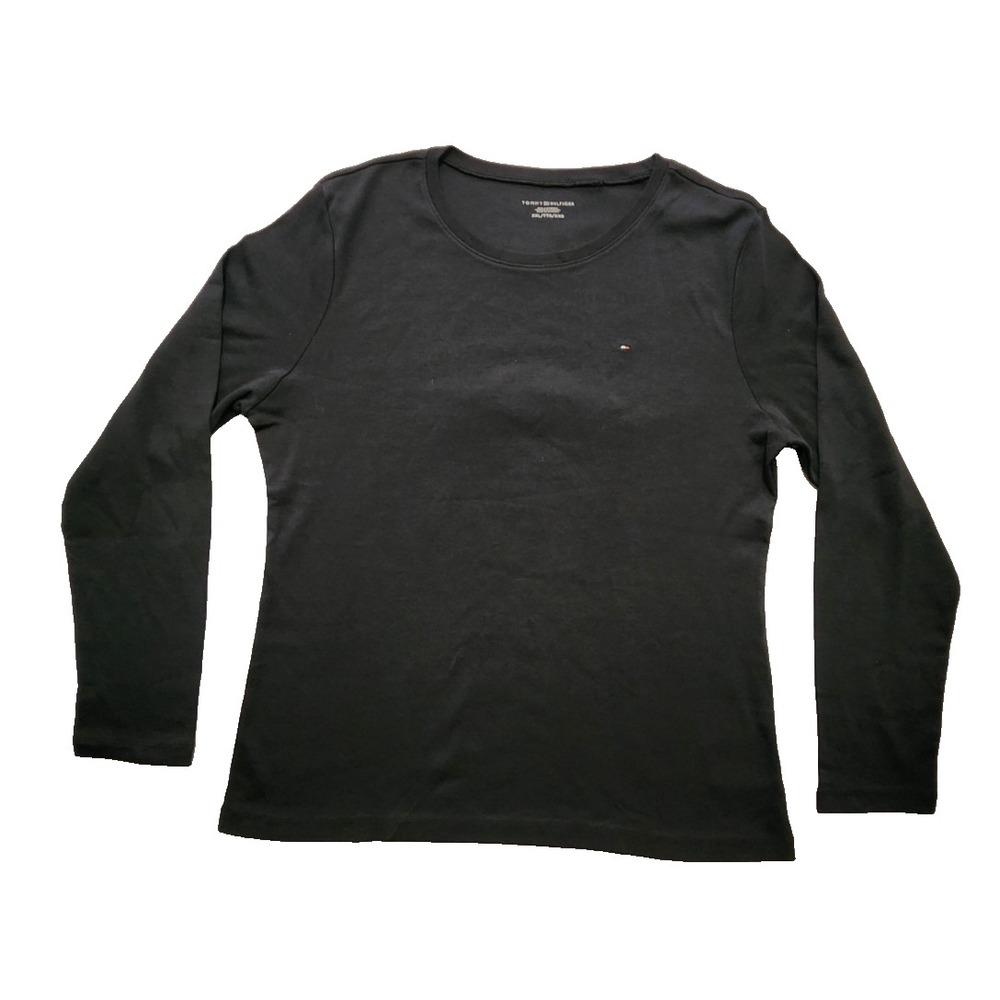 Tommy Hilfinger Women's Solid Long Sleeve‎ T-Shirt Size XXL